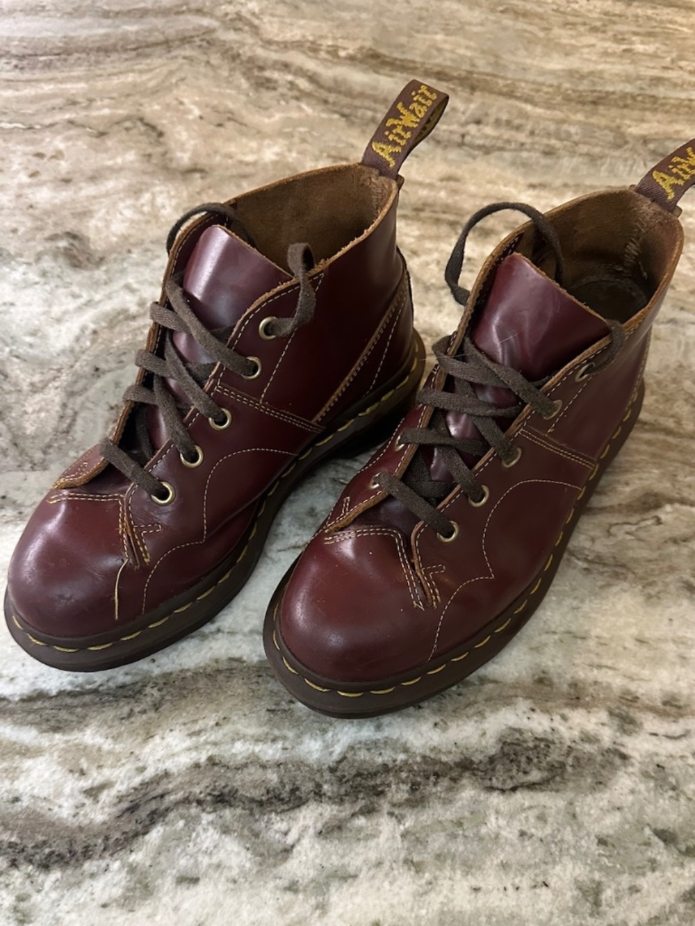 Dr Martens Church Monkey boot Burgundy Women's size 5